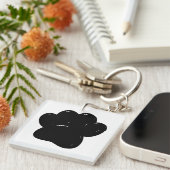 シャイニードッグポープリントスケッチ キーホルダー (正面右)