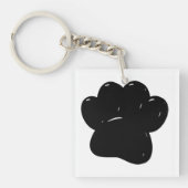 シャイニードッグポープリントスケッチ キーホルダー (正面)