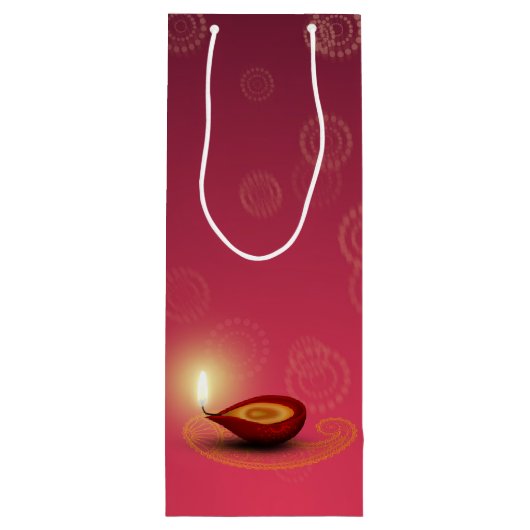 シャイニーハッピーディワリディヤ – ワイン抱き枕 ワインギフトバッグ (裏面)