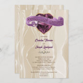 シャイニーパープルハートジェム&シルクリハーサルディナー 招待状 (正面/裏面)