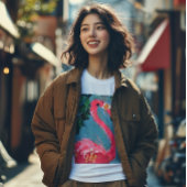 シャイニーピンクフラミンゴおもしろい! Tシャツ