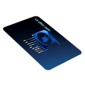 シャイニーブルーチャヌカー（ユダヤ教）メノラー マグネット (右側)