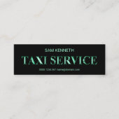 シャイニーブルーメタル看板タクシードライバー スキニー名刺 (正面)