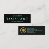 シャイニーブルーメタル看板タクシードライバー スキニー名刺 (正面/裏面)