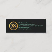 シャイニーブルーメタル看板タクシードライバー スキニー名刺 (裏面)