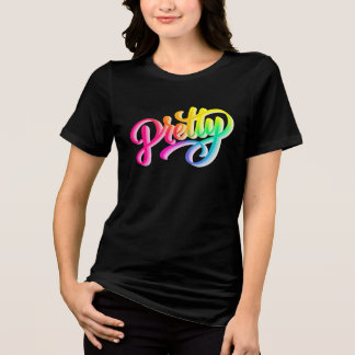 シャイニープリティレインボー – 女性用ファッションTシャツ トライブレンドTシャツ