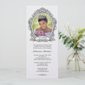 シャイニーホワイトアンドブラックキンセアニェラフォト招待状 招待状 (スタンド正面)