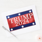 シャイニーレッドパトリオティックドナルド2024 長方形シール (封筒)