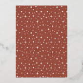 シャイニー王室のテディベアプリンセスガールベビーシャワー 箔招待状 (裏面)