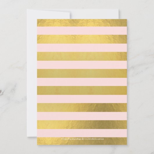 シャイニー紙吹雪卒業パーティー招待状ピンク 招待状 (裏面)