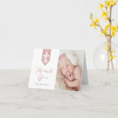 シャイニー赤面の台本洗礼の折り畳みありがとう写真 カード (黄色い花)