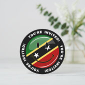 シャイニー·スマイル·セント·キッツとネビス·フラグ 招待状 (スタンド正面)