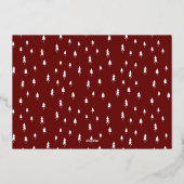 シャイニーGroovy赤&金ゴールドメリークリスマス8写真 箔シーズンカード (裏面)