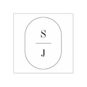 シャイハ モノグラム ボヘミアンユニーク ウェディング ゴムスタンプ ラバースタンプ (インプリント)