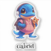 シャイパーソナライズされたプラチプスビニール シール (正面)