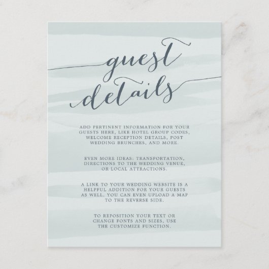 シャイフォン ウォーターカラー ゲスト詳細カード | シー エンクロージャーカード (正面)