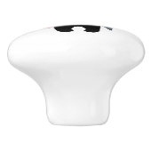 シャイブラッシング忍者ホールディングオリガミ紙ハート セラミックノブ (側面)