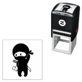 シャイブラッシング忍者ホールディングオリガミ紙ハート セルフインキングスタンプ (インサイチュ)