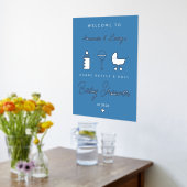 シャイラトルと赤転がちゃんシャワー歓迎サイン 箔ポスター (レイダウン (キッチン))