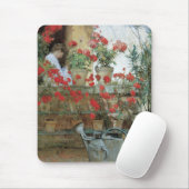 シャイルド・ハッサムによるゼラニウム、ヴィンテージ印象派 マウスパッド (マウス)