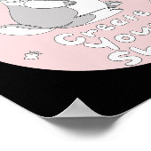 シャインかわいいおもしろいバニーピンク ポスター (角)