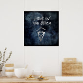 シャインオンユー熱狂するダイヤモンド引用文シルバータイポグラフィ ポスター (キッチン)