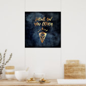 シャインオンユー熱狂するダイヤモンド引用文タイポグラフィポスター ポスター (キッチン)