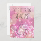 シャインオールデイピンクスパークルスフレンドシップ引用文 ポストカード (正面/裏面)