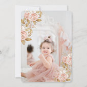 シャインゴールデンクラウンプリンセスファーストバースデーパーティー 招待状 (裏面)