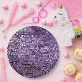 シャインシャインパープルスターAIアート ペーパープレート (パーティー)