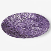 シャインシャインパープルスターAIアート ペーパープレート (アングル)