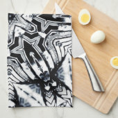 シャインシルバジオメトリックスター キッチンタオル (四つ折り)