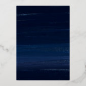 シャインネイビー金ゴールドスノーフレークReindeer & Jeweles写真 箔シーズンカード (裏面)