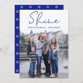 シャインハッピーハヌッカブルーフォト シーズンカード (正面/裏面)