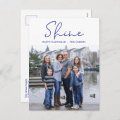 シャインハッピーハヌッカブルーフォト シーズンポストカード (正面/裏面)