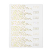 シャインハッピーホリデーレタリング差出人住所ラベル ラップアラウンドラベル (シート)