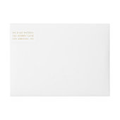 シャインハッピーホリデーレタリング差出人住所ラベル ラップアラウンドラベル (正面)