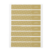 シャインハンドライトスクリプト金ゴールド休日住所 シール ラップアラウンドラベル (シート)