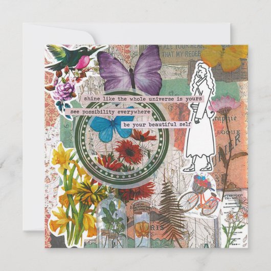 シャインビューティフルフラットグリーティングカード (正面)