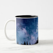 シャインブライトやる気を起こさせる引用文スターズスカイ ツートーンマグカップ (左)