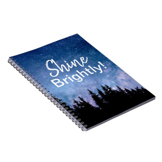 シャインブライトやる気を起こさせる引用文スターズスカイ ノートブック (右側)