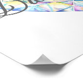 シャインブライトダイヤモンドハートウォーターカラーアートポスター ポスター (角)