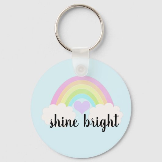 シャインブライトパステルウォーターカラーレインボー キーホルダー (正面)