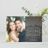 シャインブライトホリデーフォトカード – 金ゴールド シーズンカード (スタンド正面)