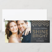 シャインブライトホリデーフォトカード – 金ゴールド シーズンカード (正面/裏面)