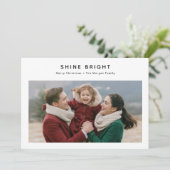 シャインブライトモダンミニマリストのクリスマスフォト シーズンカード (スタンド正面)
