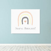 シャインブライト男女兼用ウォールアート キャンバスプリント (インサイチュ (ウッドフロア))