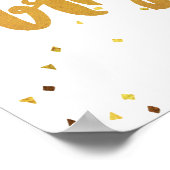 シャインブライト金ゴールドタイポグラフィ ポスター (角)