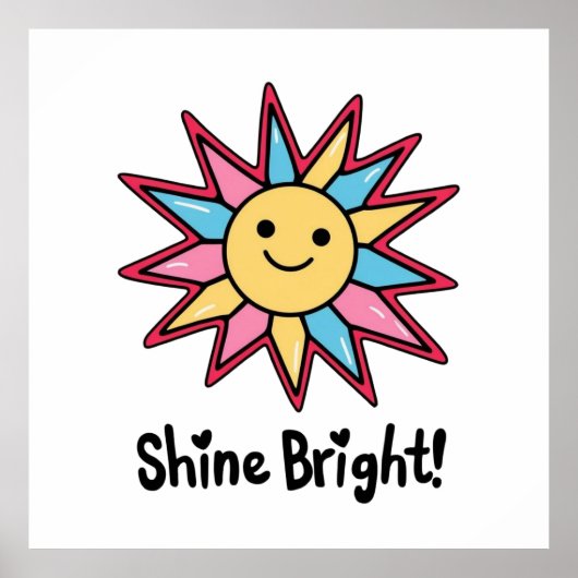 シャインブライト：サンカラフルデザイン ポスター (正面)