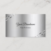 シャインミューラルラインの写真QRコード シルバー 名刺 (正面)